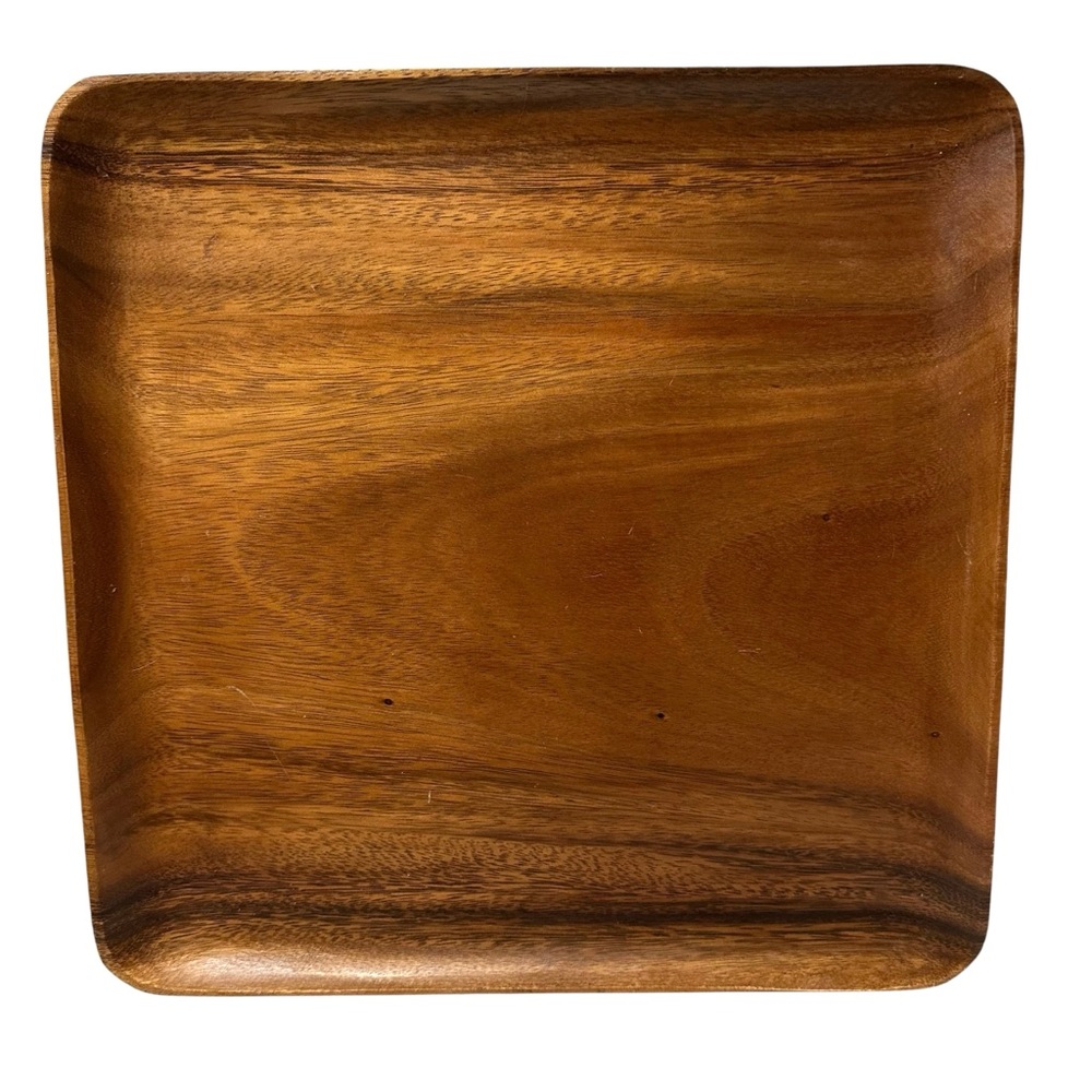 Vintage Carved Wood Serving Platter